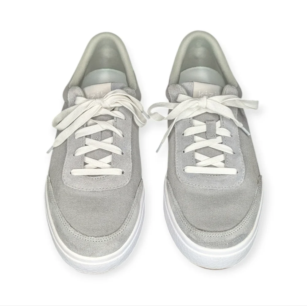 Kizik Prague Canvas Suede Hands Free Sneaker Grey Men's 9 Women's 10.5